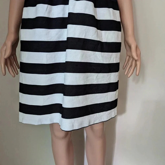 Anne Klein Loft Black and White Strip Dress Size 8 - Picture 4 of 8